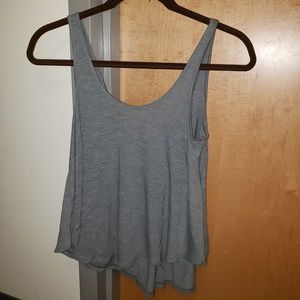American Eagle Gray Flowy Tank (XS)